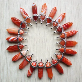 Wholesale 24pcs/lot high quality natural stone red Stripe onyx pillar shape point Chakra charms pendants for jewelry making free
Wholesale 24pcs/lot high quality natural stone red Stripe onyx pillar shape point Chakra charms pendants for jewelry making free