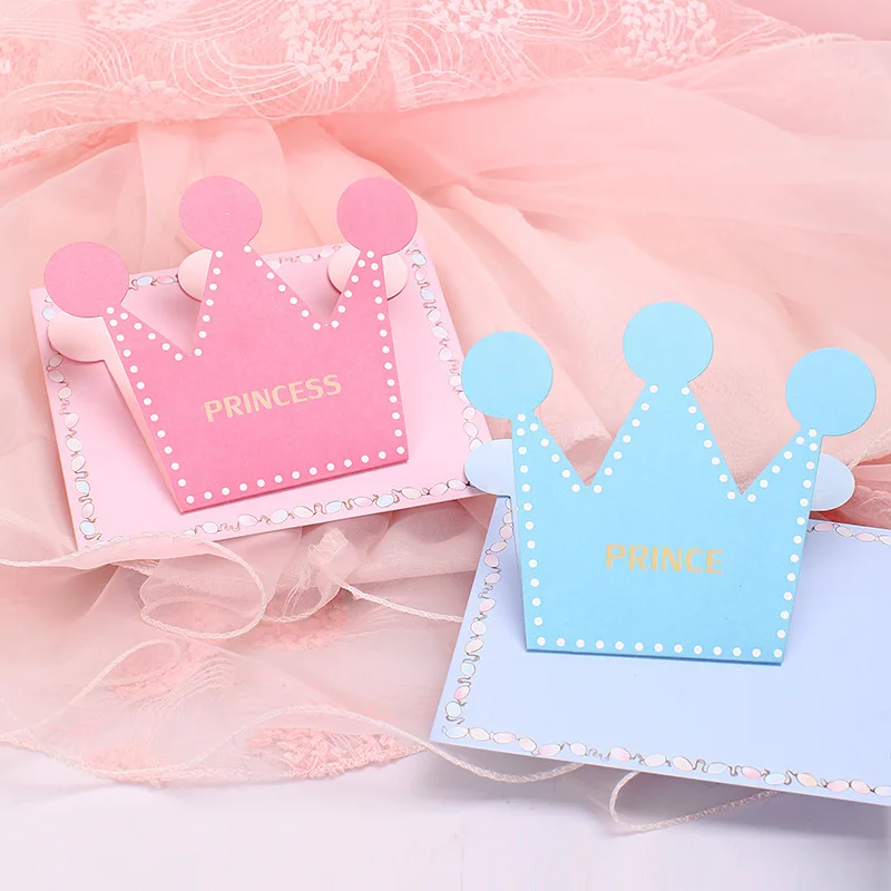 Prince Princess Crown Shaped Birthday Party Invitation Card Pink Blue Color Greeting Cards with Envelope
Prince Princess Crown Shaped Birthday Party Invitation Card Pink Blue Color Greeting Cards with Envelope