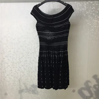 Summer Dress Women Slash Neck Ladies Sleeveless Knitted Dress Women 2018 Fashion A-line Dress
Summer Dress Women Slash Neck Ladies Sleeveless Knitted Dress Women 2018 Fashion A-line Dress