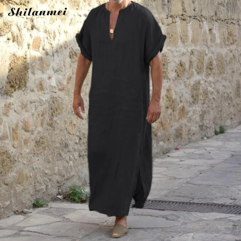 Plus Size Muslim Men Islamic Cloth Summer Jubah Thobe Robes Kaftan Pocket Solid Arabic Dubai Short Sleeve Abaya Clothing 5XL 4XL
Plus Size Muslim Men Islamic Cloth Summer Jubah Thobe Robes Kaftan Pocket Solid Arabic Dubai Short Sleeve Abaya Clothing 5XL 4XL