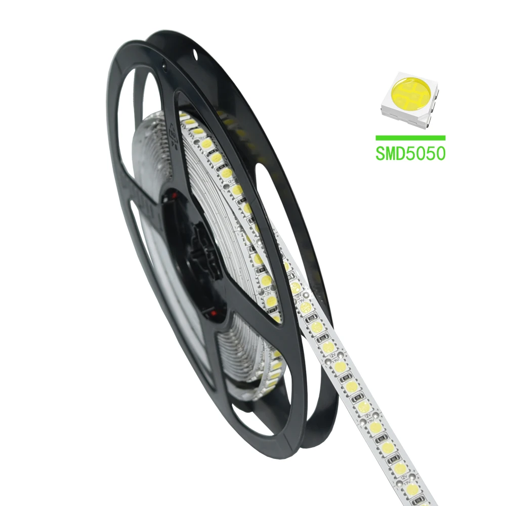 Non waterproof 5meters 120leds/m 5050 DC12V white warm white LED Strip single row 18-20lm 1 chip
Non waterproof 5meters 120leds/m 5050 DC12V white warm white LED Strip single row 18-20lm 1 chip