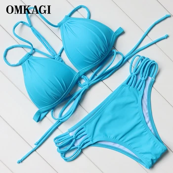 OMKAGI Bandage Bikini 2018 Swimsuit Women Swimwear Sexy biquinis Push Up Bikinis Set Bathing Suit Women Maillot De Bain Femme
OMKAGI Bandage Bikini 2018 Swimsuit Women Swimwear Sexy biquinis Push Up Bikinis Set Bathing Suit Women Maillot De Bain Femme