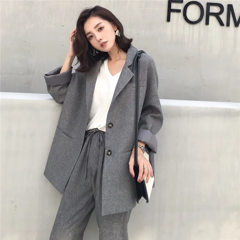 CBAFU women's set spring autumn casual loose plus size pants suit female office lady OL 2 piece set solid jacket suit set D381
CBAFU women's set spring autumn casual loose plus size pants suit female office lady OL 2 piece set solid jacket suit set D381