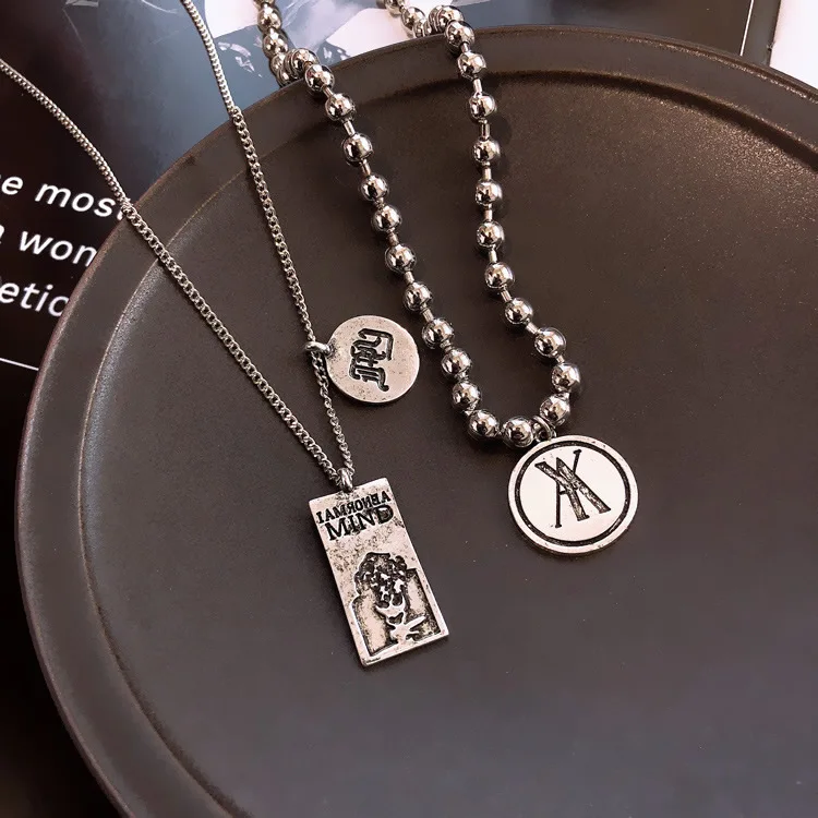 KingDeng Long Necklace Double Layer Gift for Men Silver Jewelry Punk Gothic Geometric Unisex Pendant Necklaces Chain Zinc Alloy
KingDeng Long Necklace Double Layer Gift for Men Silver Jewelry Punk Gothic Geometric Unisex Pendant Necklaces Chain Zinc Alloy