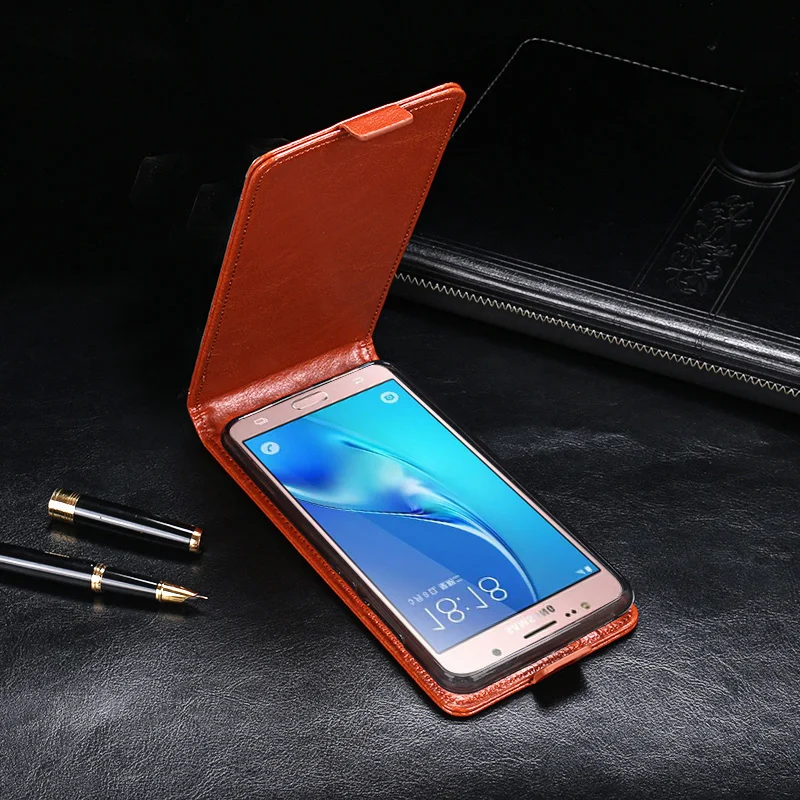 IDEWEI for Samsung J5 2016 Case High Quality Up Down Flip Leather Capa Cover Galaxy J510 Accessories | Мобильные телефоны и