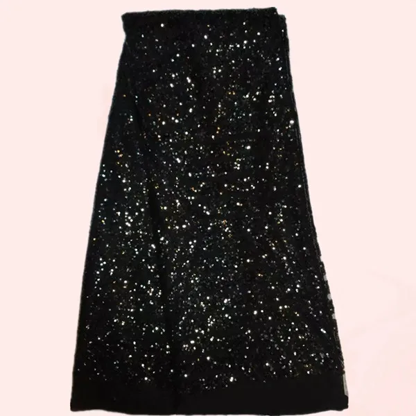 New arrival black with sequins party net lace material French lace fabric for party dress QN12-5,5yards/lot
New arrival black with sequins party net lace material French lace fabric for party dress QN12-5,5yards/lot