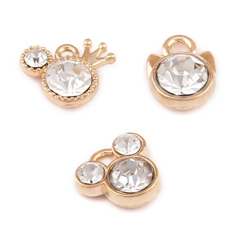20Pcs/Set Gold Metal Charms Small Cat Mickry Crown Shape DIY Jewelry Making Simple Pendant Accessories Necklace Earring Made
20Pcs/Set Gold Metal Charms Small Cat Mickry Crown Shape DIY Jewelry Making Simple Pendant Accessories Necklace Earring Made