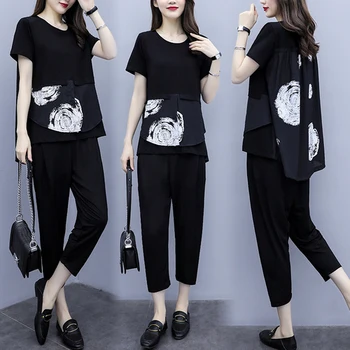 Pullover O-neck Ensemble Femme Survetement Fashion High Waist Year-old Female Costume Plus Size 5xl Irregular Women Sets Clothes
Pullover O-neck Ensemble Femme Survetement Fashion High Waist Year-old Female Costume Plus Size 5xl Irregular Women Sets Clothes
