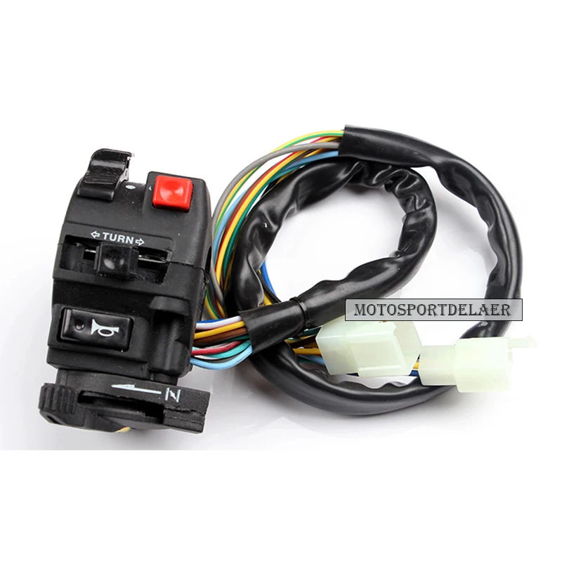 Motorcycle Light switch, Light Hi-Lo Beam Switch, Kill Switch, Electric Start Switch Electric 5-Function ATV Quad 4 Wheeler
Motorcycle Light switch, Light Hi-Lo Beam Switch, Kill Switch, Electric Start Switch Electric 5-Function ATV Quad 4 Wheeler