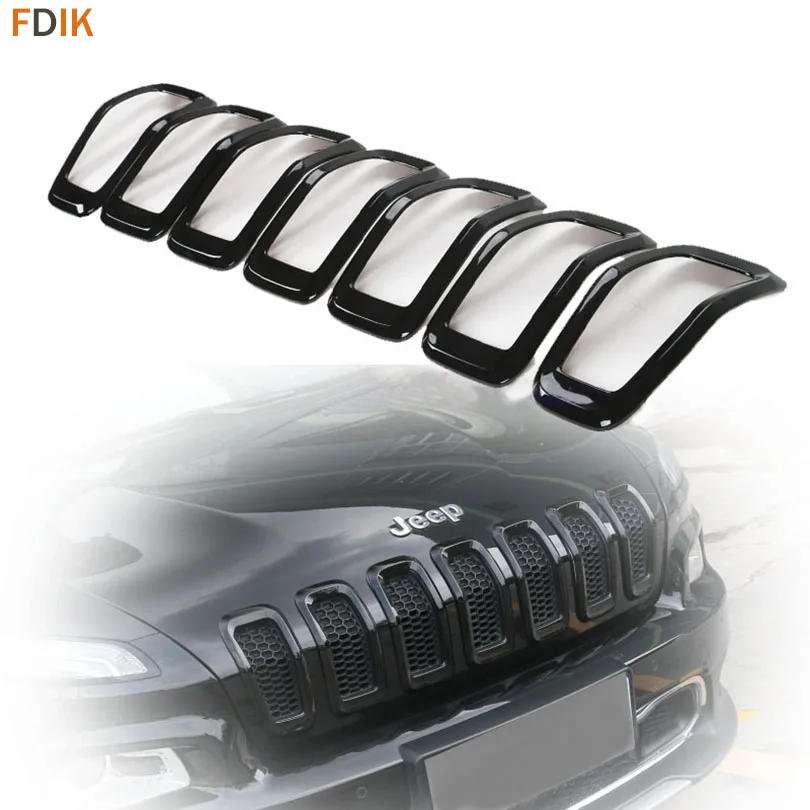 7pcs Glossy Black Front Grille Grill Insert Trim Cover Garnish for Jeep Cherokee 2014 2015 2016
7pcs Glossy Black Front Grille Grill Insert Trim Cover Garnish for Jeep Cherokee 2014 2015 2016