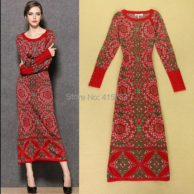Free Shipping 2015 New Fashion Autumn And Spring Print Vintage Long-sleeve Woollen Knitted One-piece Sweater Long Mid-calf Dress
Free Shipping 2015 New Fashion Autumn And Spring Print Vintage Long-sleeve Woollen Knitted One-piece Sweater Long Mid-calf Dress