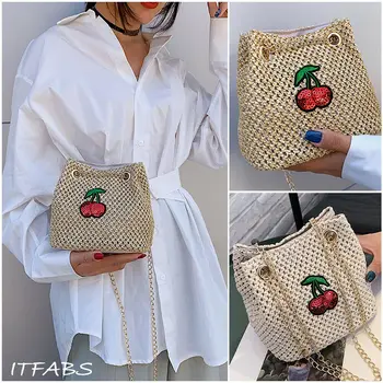 2019 Newest Hot Women Retro Wicker Hand-Woven Cherry Rattan Bag Wicker Crossbody Summer Straw Woven Purse Handbags
2019 Newest Hot Women Retro Wicker Hand-Woven Cherry Rattan Bag Wicker Crossbody Summer Straw Woven Purse Handbags