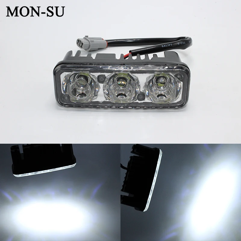 MON-SU 2pcs Car High Power LED DRL Fog Lamps Waterproof Daytime Running Lights with Lens DC12V General Super Bright White 6000K
MON-SU 2pcs Car High Power LED DRL Fog Lamps Waterproof Daytime Running Lights with Lens DC12V General Super Bright White 6000K
