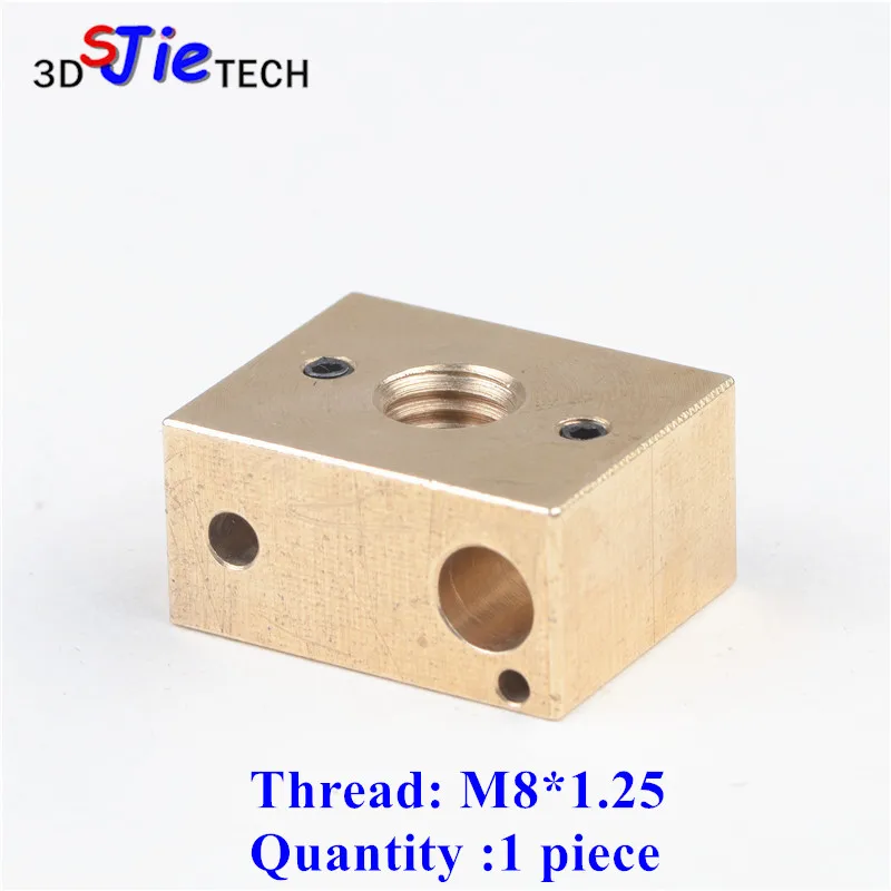 Фото New copper heating block thread M8*1.25 high temperature heater PT100 type 3D printer parts | Компьютеры и офис