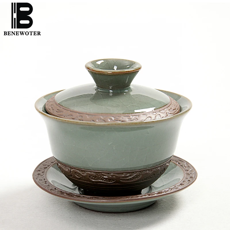 150ML Boutique Longquan Celadon Gaiwan Teaware Chinese Traditions Kung Fu Tea Set Ceramic Tureen Tea Bowl Pot Vintage Home Decor
150ML Boutique Longquan Celadon Gaiwan Teaware Chinese Traditions Kung Fu Tea Set Ceramic Tureen Tea Bowl Pot Vintage Home Decor