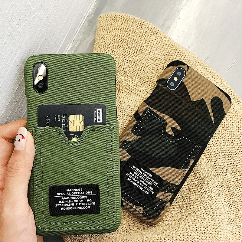 Military Color Fundas for Iphone X Case with Card Slot Hard PC Back Cover for Iphone 7 8 6 6S Plus Xs Max Xr Half-Wrapped Cases
Military Color Fundas for Iphone X Case with Card Slot Hard PC Back Cover for Iphone 7 8 6 6S Plus Xs Max Xr Half-Wrapped Cases