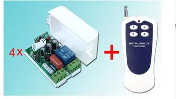 Free Shipping AC 220V 10A RF Wireless Switch System 500M Remote Controller 4 Receiver&1 Transmitter 315/433MHZ Momentary Toggle
Free Shipping AC 220V 10A RF Wireless Switch System 500M Remote Controller 4 Receiver&1 Transmitter 315/433MHZ Momentary Toggle