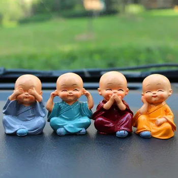 4 pcs creative cute mini monks statue sculpture resin home decoration accessories Chinese small monk Buddha statue
4 pcs creative cute mini monks statue sculpture resin home decoration accessories Chinese small monk Buddha statue