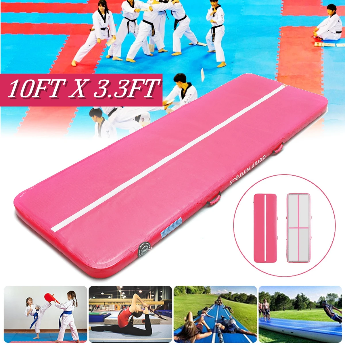 Gofun AirTrack 100x300x10cm Inflatable Tumble Track Trampoline Air Track Floor Home GYM Gymnastics Inflatable Air Tumbling Mat
Gofun AirTrack 100x300x10cm Inflatable Tumble Track Trampoline Air Track Floor Home GYM Gymnastics Inflatable Air Tumbling Mat