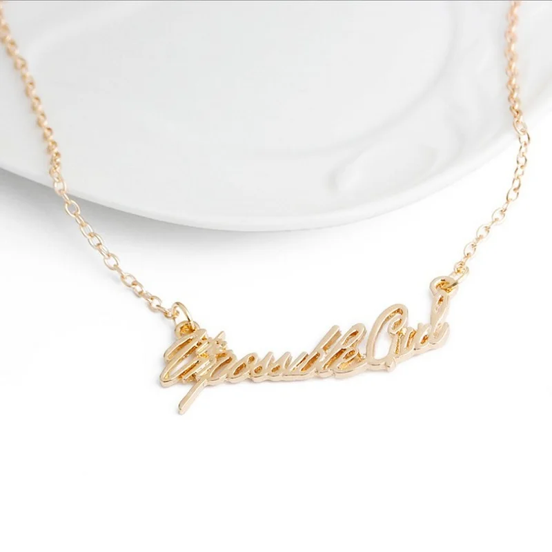 Lover's Alphabet Necklace Impossible God Birthday Gift Student Teenage Jewelry | Украшения и аксессуары
