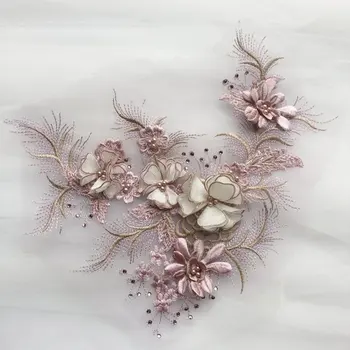 Nude Pink silk florals motif bodice,Bead lace applique with Handmade 3D flower,heavy embroidered applique for bridal 5 Pieces
Nude Pink silk florals motif bodice,Bead lace applique with Handmade 3D flower,heavy embroidered applique for bridal 5 Pieces