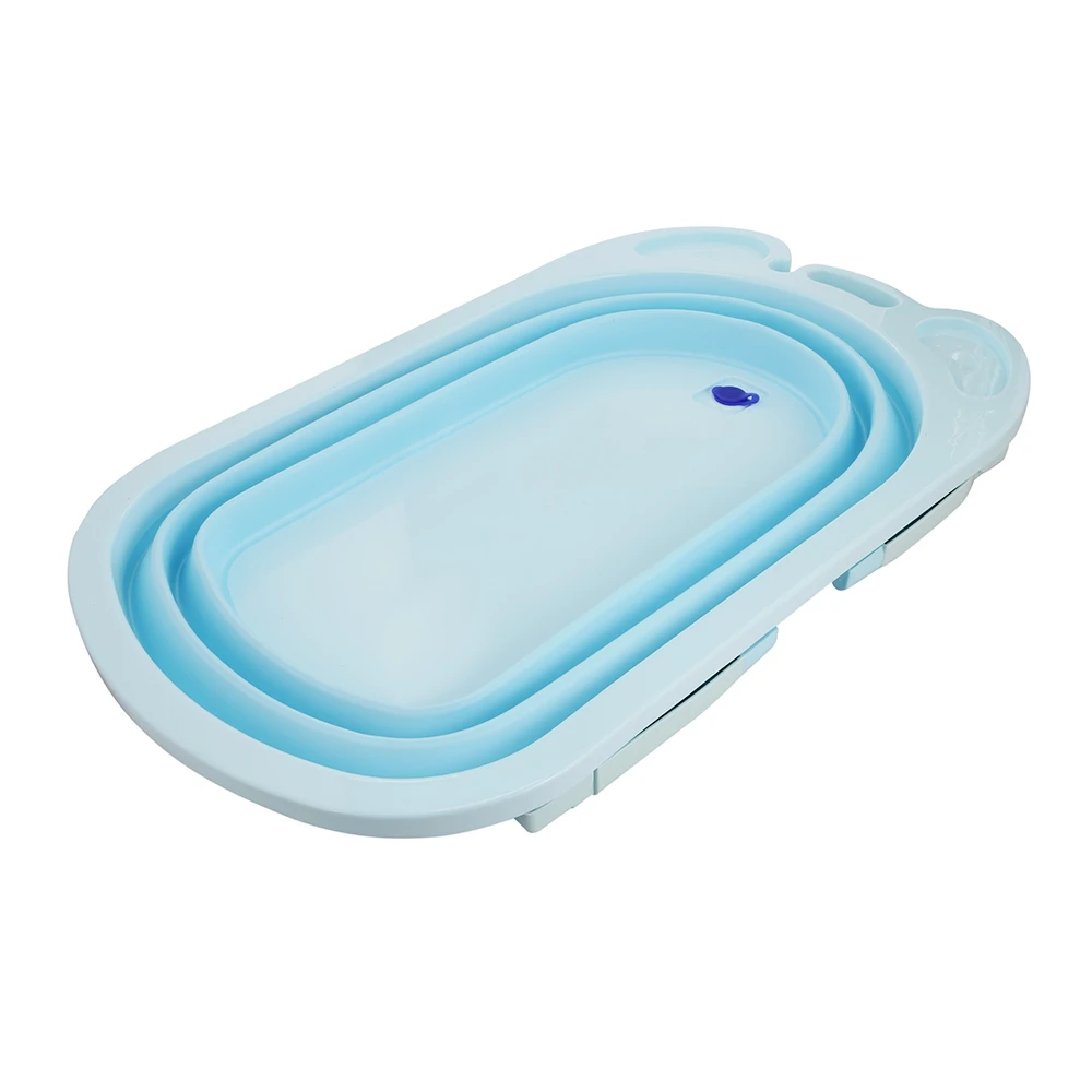 3 Colors Portable Folding Baby Bath Tub Large Size Anti-Slip Bottom Non-Toxic Material Children Bathtub Bucket for Baby Bathing (2)
