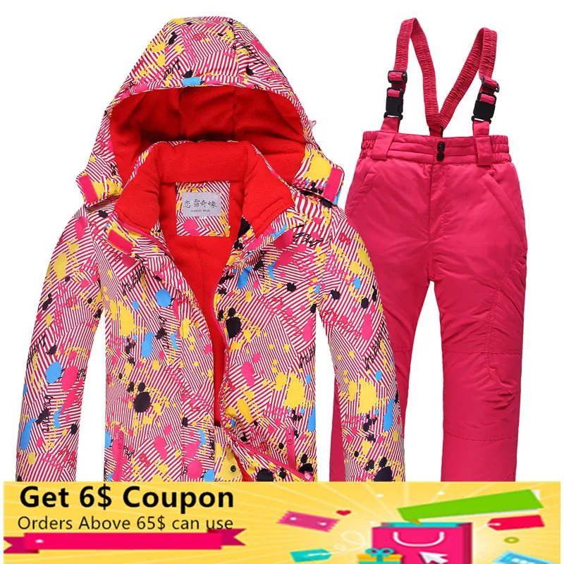 2019 Winter Children's Ski Suit Thick Waterproof Boy Girls Outdoor Clothing Windbreak Jackets Plaid Snow Wear Warm Fleece Inside
2019 Winter Children's Ski Suit Thick Waterproof Boy Girls Outdoor Clothing Windbreak Jackets Plaid Snow Wear Warm Fleece Inside