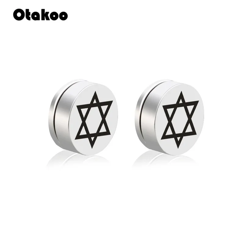 Otakoo Retro Mens David Star s Earrings Punk Rock Stainless Steel Magnet Stud Earrings for Male Boy Vintage Belief Jewelry
Otakoo Retro Mens David Star s Earrings Punk Rock Stainless Steel Magnet Stud Earrings for Male Boy Vintage Belief Jewelry