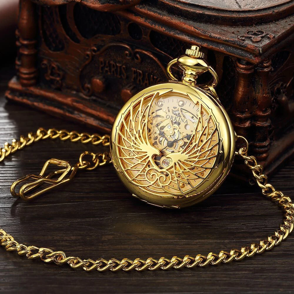 ORKINA Men Women Mechanical Pocket Watch Retro Design Watch Delicate Animal Pattern Luxury Skeleton Cover Pendant Chain Clock
ORKINA Men Women Mechanical Pocket Watch Retro Design Watch Delicate Animal Pattern Luxury Skeleton Cover Pendant Chain Clock