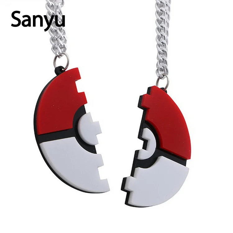 Arrival Japanese Pokemon Acrylic Necklace Couple Anime 2 PCS Pendant Necklace Silver Chain Fashion Necklace Jewelry for Couple
Arrival Japanese Pokemon Acrylic Necklace Couple Anime 2 PCS Pendant Necklace Silver Chain Fashion Necklace Jewelry for Couple