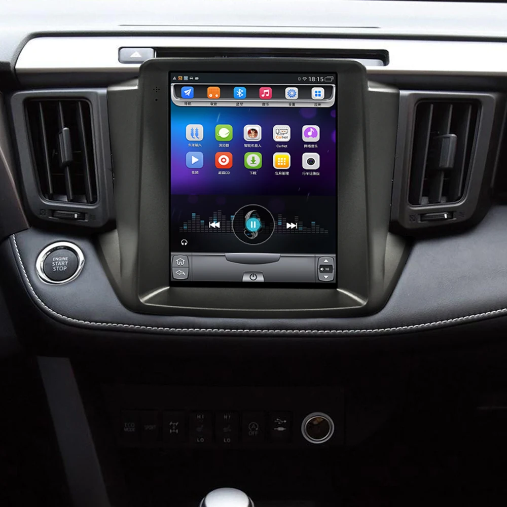Perfect 4G Lte 32G ROM Vertical screen android system multimedia video radio player for Toyota RAV4  navigation stereo 3