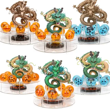 7PCS 3.5cm Crystal Dragonballs and 1pc Acrylic Shelf and 15cm Shenron Shenlong Dragon Ball Z Action Figures with Dragon Ball Set
7PCS 3.5cm Crystal Dragonballs and 1pc Acrylic Shelf and 15cm Shenron Shenlong Dragon Ball Z Action Figures with Dragon Ball Set