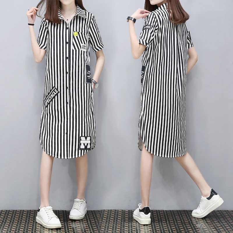 Striped Female Long Sleeves 2019 Spring Summer New Women's long section Slim thin base shirt
Striped Female Long Sleeves 2019 Spring Summer New Women's long section Slim thin base shirt