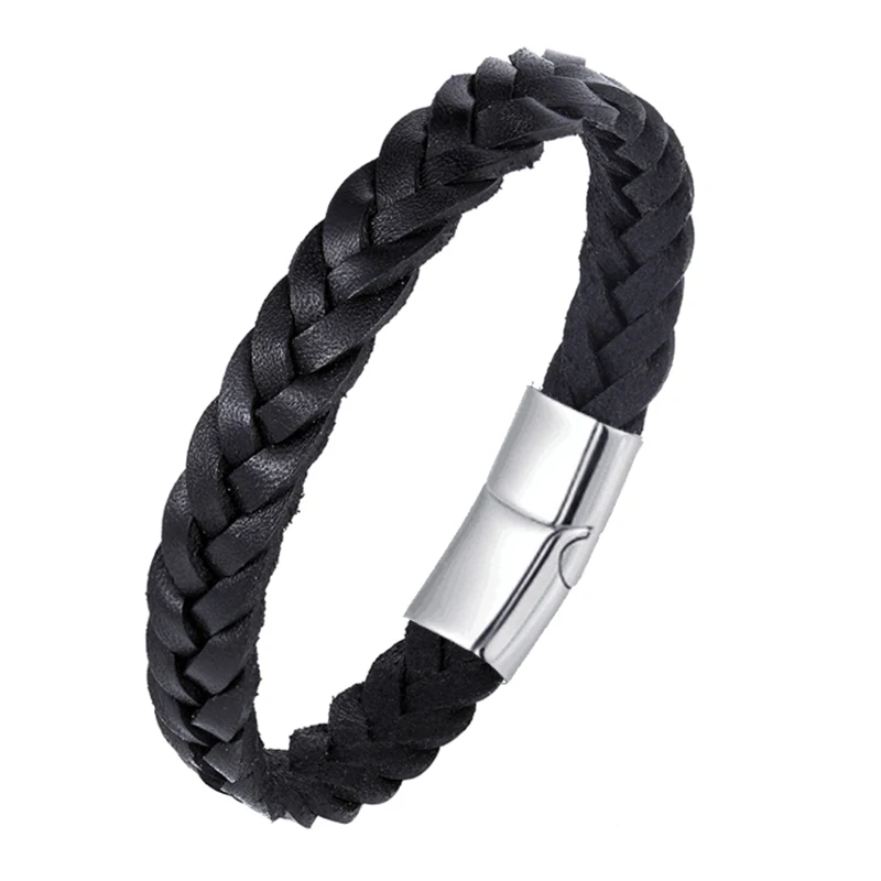 2018Trendy Simple Black/Brown multi-layer Genuine Leather Braided Bracelet & Bangle Stainless Steel Magnet Clasp Fashion Jewelry
2018Trendy Simple Black/Brown multi-layer Genuine Leather Braided Bracelet & Bangle Stainless Steel Magnet Clasp Fashion Jewelry