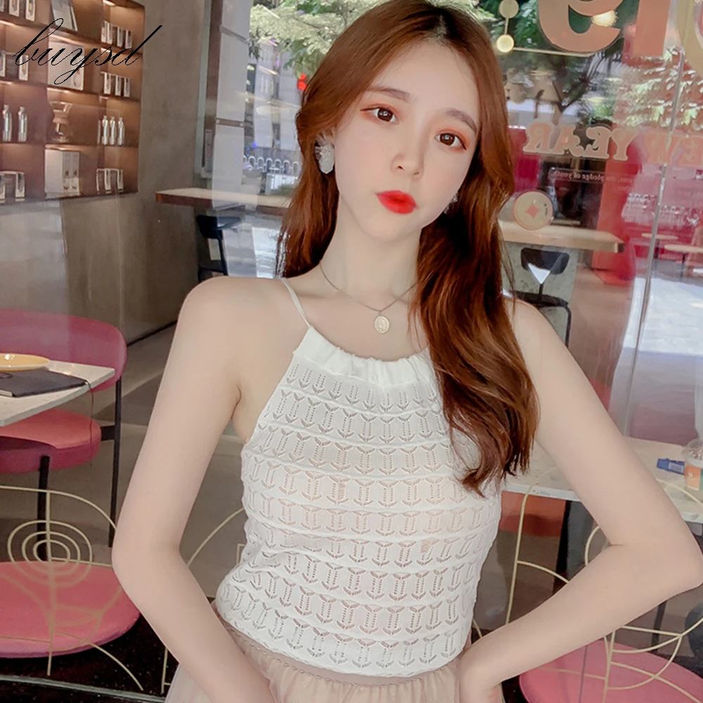 BUYSD 2019 Women summer tank tops casual office lady short sleeveless backless solid white black summer women Sling tank tops
BUYSD 2019 Women summer tank tops casual office lady short sleeveless backless solid white black summer women Sling tank tops