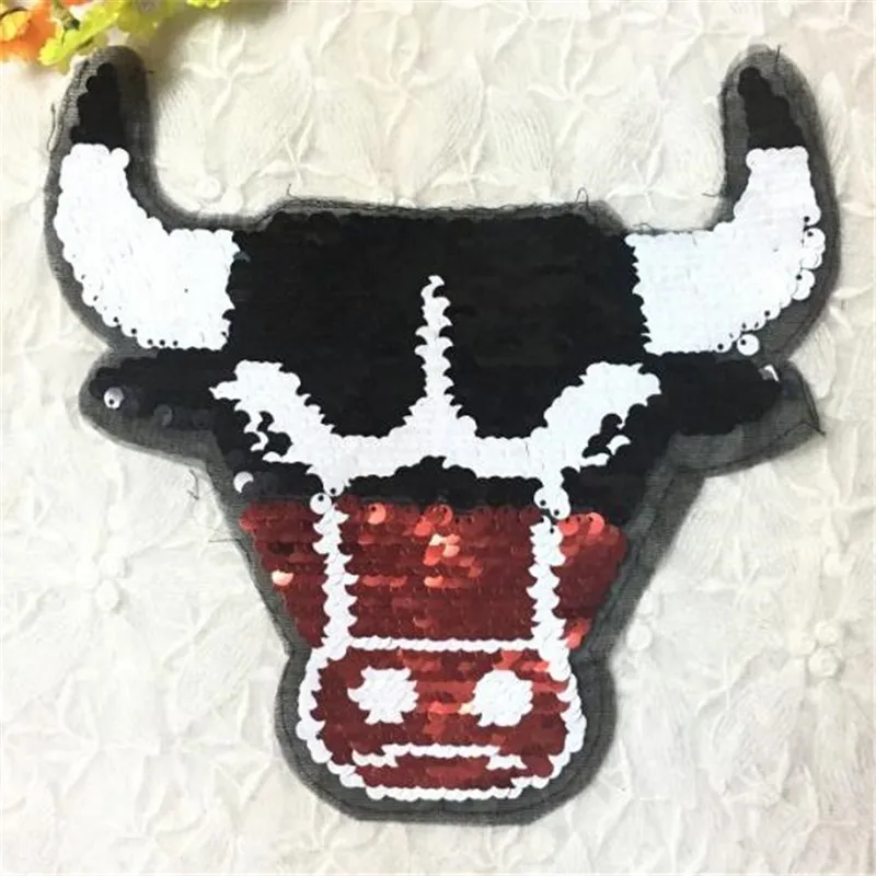 Girl clothes patch deal with it 20cm bull head up and down turn double sided sequins animal patches for clothing free shipping
Girl clothes patch deal with it 20cm bull head up and down turn double sided sequins animal patches for clothing free shipping