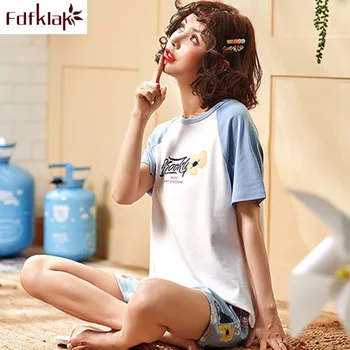 Fdfklak Fashion new student's pajamas set large size summer pyjamas women short sleeve cotton pijamas sets ladies sleepwear
Fdfklak Fashion new student's pajamas set large size summer pyjamas women short sleeve cotton pijamas sets ladies sleepwear