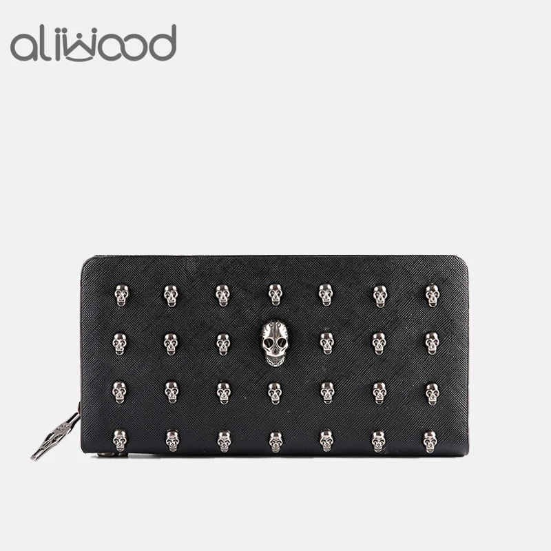Кошелек Aliwood Женский, металлический, с черепом, кожаный, черный, с ремешком на запястье
Кошелек Aliwood Женский, металлический, с черепом, кожаный, черный, с ремешком на запястье
