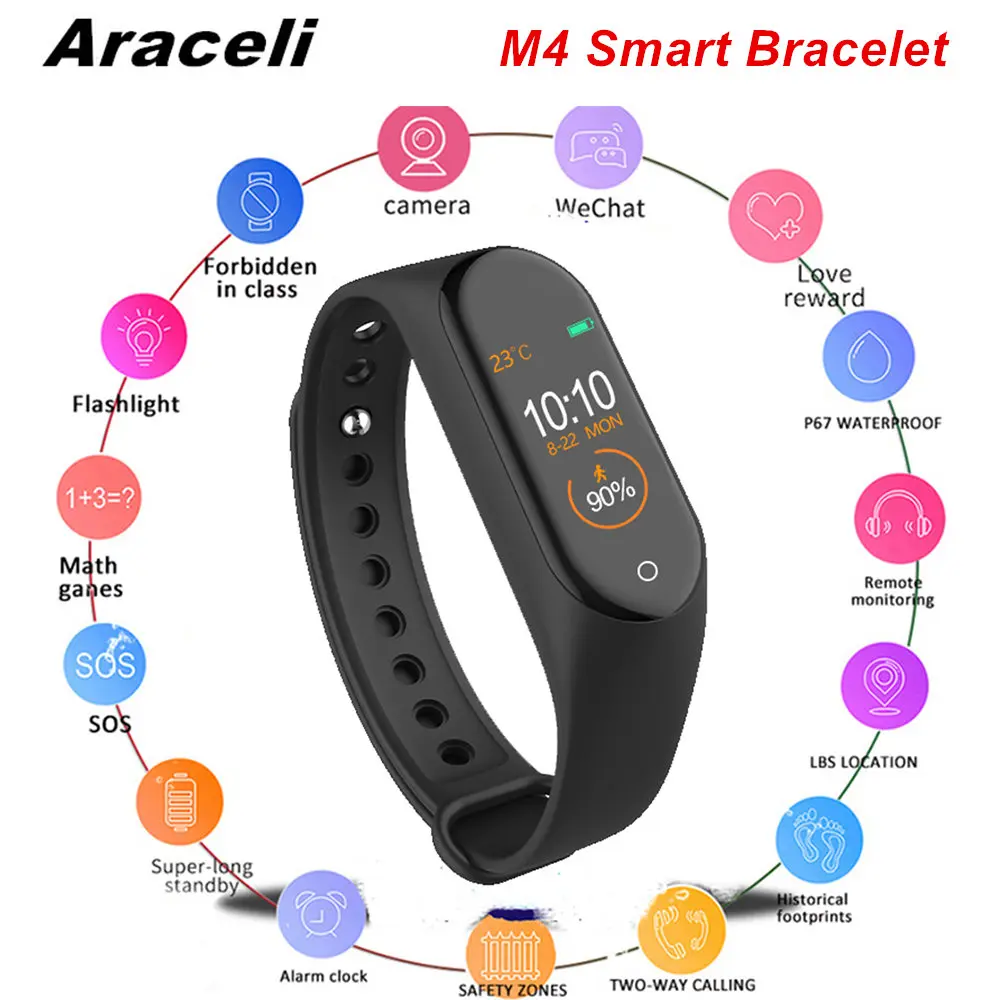 M4 Smart Bracelet Band Wristbands Fitness Tracker Health Heart Rate Blood Pressure Monitor Bluetooth Sports M4 Smart Bracelet
M4 Smart Bracelet Band Wristbands Fitness Tracker Health Heart Rate Blood Pressure Monitor Bluetooth Sports M4 Smart Bracelet