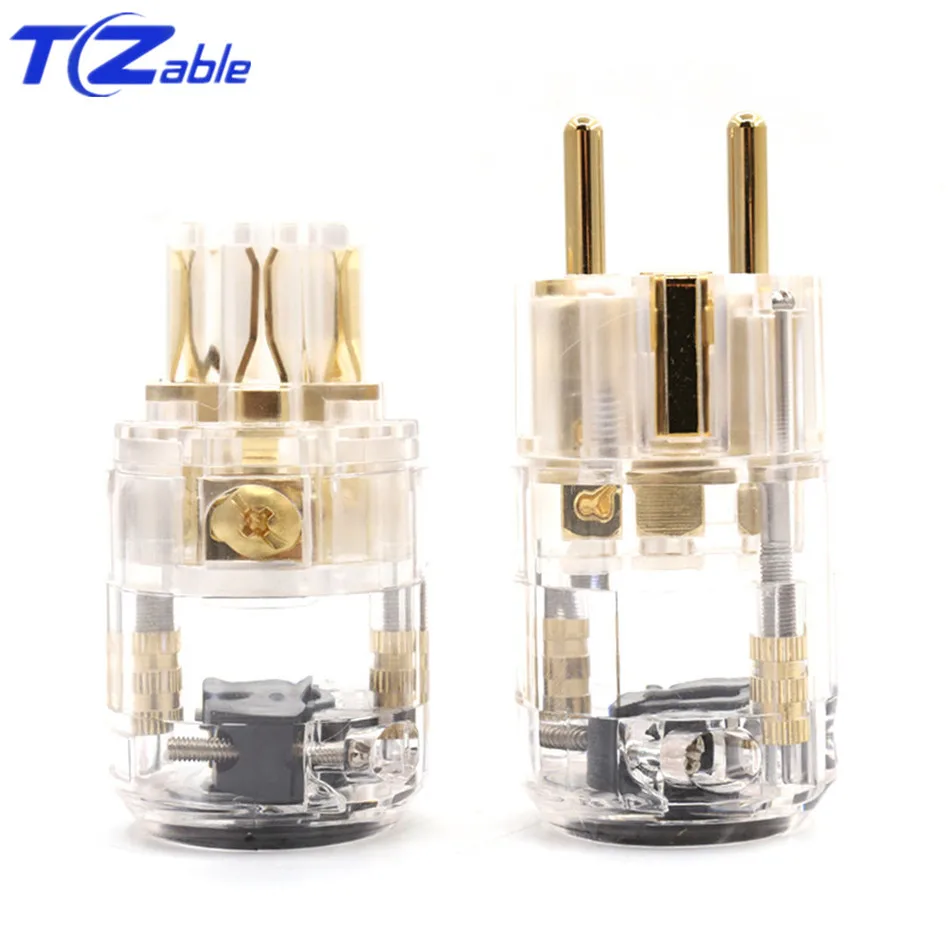 P-029E C-029 Schuko Plug EU Version EUR Power Connector Male Female Jack for Audio Power Cable 16A 250V Standard Grounding
P-029E C-029 Schuko Plug EU Version EUR Power Connector Male Female Jack for Audio Power Cable 16A 250V Standard Grounding