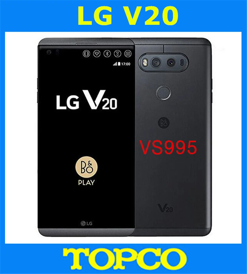 

LG V20 VS995 Verizon Original Unlocked LTE Android Mobile Phone Quad Core 5.7" Dual 16MP RAM 4GB ROM 64GB NFC Fingerprint