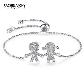 RACHEL VICHY Paved Zircon Bracelet Silver Link Chain Bracelets Hand With Hand Adjustable Women Fashion Jewelry B173
RACHEL VICHY Paved Zircon Bracelet Silver Link Chain Bracelets Hand With Hand Adjustable Women Fashion Jewelry B173