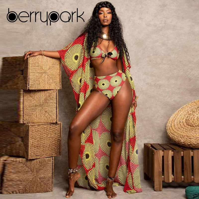 BerryPark 2019 Multi Print Swimsuit with Cover Up 3 Piece Set Women High Waist Bikinis Sets Swimming Suit Swimwear Drop Shipping
BerryPark 2019 Multi Print Swimsuit with Cover Up 3 Piece Set Women High Waist Bikinis Sets Swimming Suit Swimwear Drop Shipping
