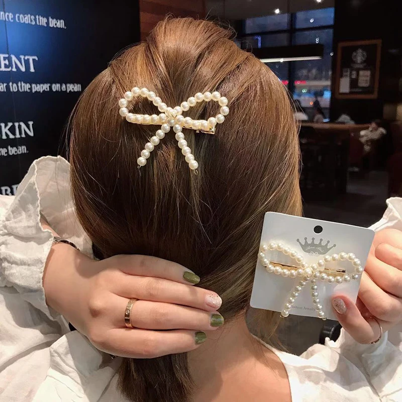 1 PC Korea Fashion Imitiation Pearl Hair Clips for Women Girls Hollow Bowknot Shape Hairpin Hair Accessories Drop Shipping
1 PC Korea Fashion Imitiation Pearl Hair Clips for Women Girls Hollow Bowknot Shape Hairpin Hair Accessories Drop Shipping