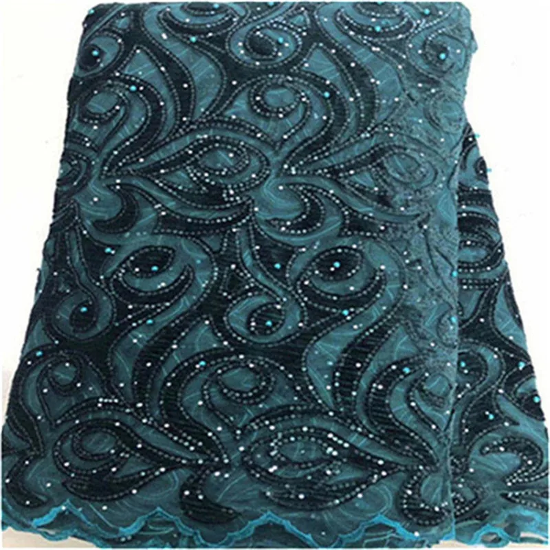 Shining Sequence Lace Fabric Beaded stones French Laces Fabrics High Quality Tulle French Nigerian Lace velvet green Dress
Shining Sequence Lace Fabric Beaded stones French Laces Fabrics High Quality Tulle French Nigerian Lace velvet green Dress