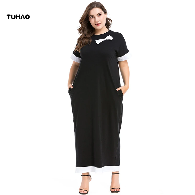 TUHAO Big Sizes 2018 Summer Dresses Maxi Long Dress Short Sleeve BOW Muslim Abaya Maxi Dress Casual Vestidos for Female ZL73
TUHAO Big Sizes 2018 Summer Dresses Maxi Long Dress Short Sleeve BOW Muslim Abaya Maxi Dress Casual Vestidos for Female ZL73