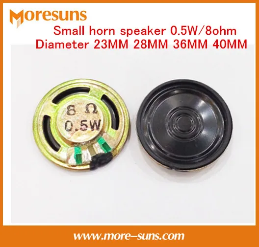 Free ship 5PCS/lot Small horn speaker 0.5W/8ohm diameter 23MM 28MM 36MM 40MM loudspeaker
Free ship 5PCS/lot Small horn speaker 0.5W/8ohm diameter 23MM 28MM 36MM 40MM loudspeaker
