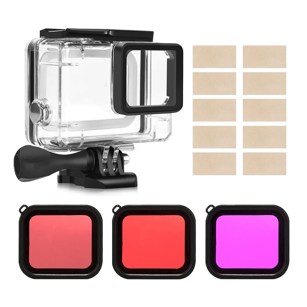 Housing Case Filter Kit for GoPro Hero 7/6/5 Black/(2018),Waterproof Case Diving Protective Shell + 3 Pack Filter Accessories
Housing Case Filter Kit for GoPro Hero 7/6/5 Black/(2018),Waterproof Case Diving Protective Shell + 3 Pack Filter Accessories