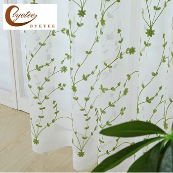 {byetee} Luxury Green Brief Pastoral Embroidered Living Room Tulle Curtain Gauze for Kitchen Door Cortinas Sheer Quality
{byetee} Luxury Green Brief Pastoral Embroidered Living Room Tulle Curtain Gauze for Kitchen Door Cortinas Sheer Quality