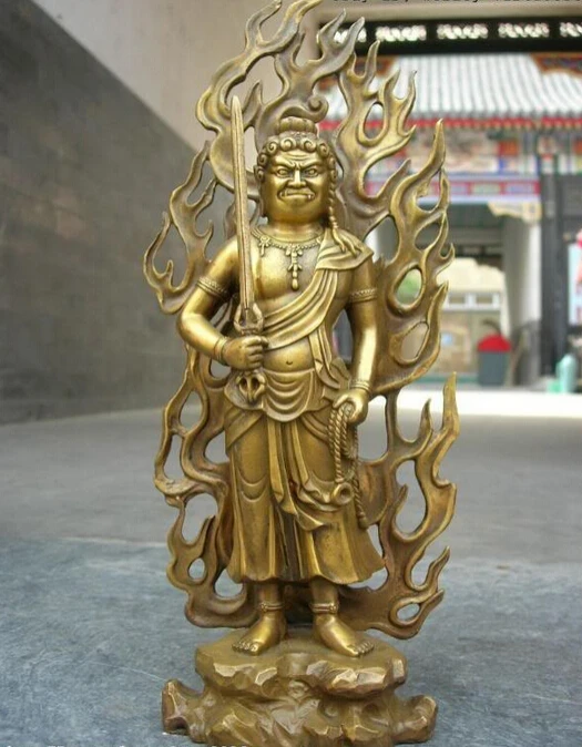 USPS to USA S1068 12 Tibet classic Brass Copper warrior hold katana Fudo Acalanatha Buddha Statue
USPS to USA S1068 12 Tibet classic Brass Copper warrior hold katana Fudo Acalanatha Buddha Statue